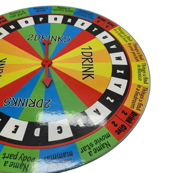 Shout Out! Drinking Board Game Night Set Glass Spin Wheel & Four Shot Glasses - Picture 15 of 16